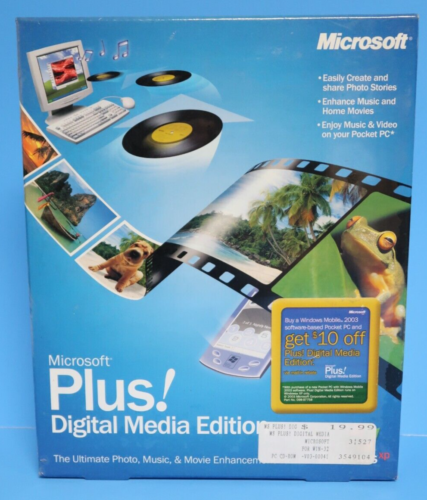 Microsoft Plus! Digital Media Edition 2003 PC Computer Program Software Windows - Photo 1/6