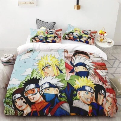 Ensemble de literie Naruto parure de lit housse de couette et taie d'oreiller - Photo 1/4
