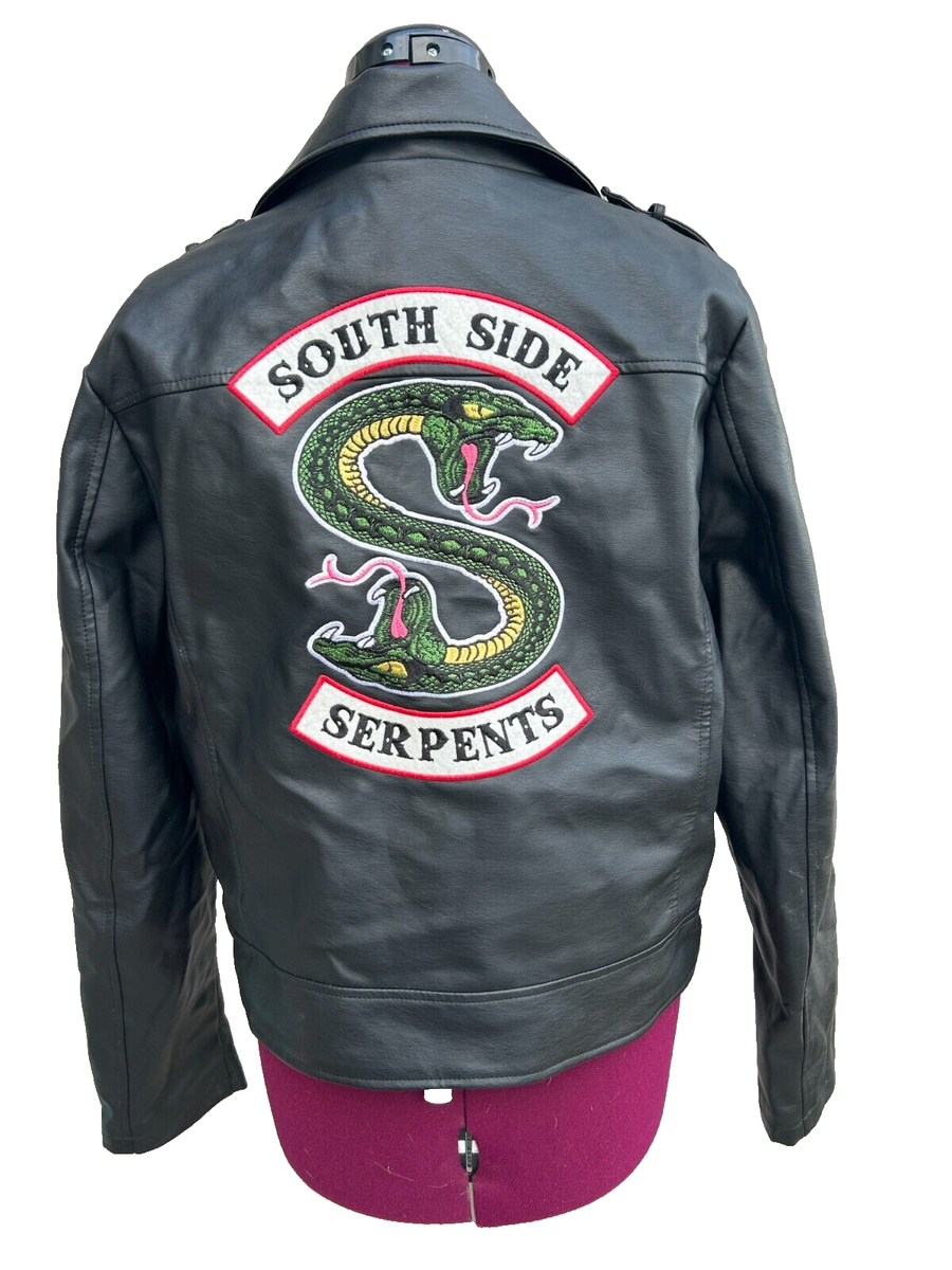 Riverdale South Side Serpents Faux Leather Black Jacket Women's