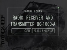 plate plaque radio us ww2 BC1000 A3  EARLY ALU scr 300 jeep  willys dodge gmc