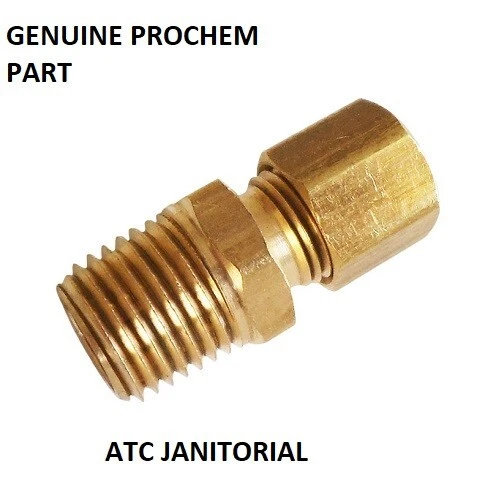 Prochem Genuine 1/4 x 1/4 COMP x MIP brass fitting E13684