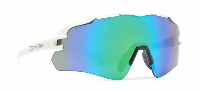 Lunettes De Sport Demon IMPERIAL - Noir Mat Avec Verres Miroir Bleu, Protection UV3, Unisexe Adulte - Neuves