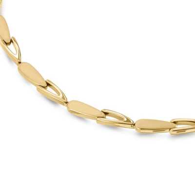 Boccia Titanium Halskette Collier Titan Goldfarben 43cm 08039-03