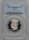 1976-S SILVER CHOICE GEM PROOF 50c KENNEDY PCGS PR69 DCAM BICENTENNIAL DATES