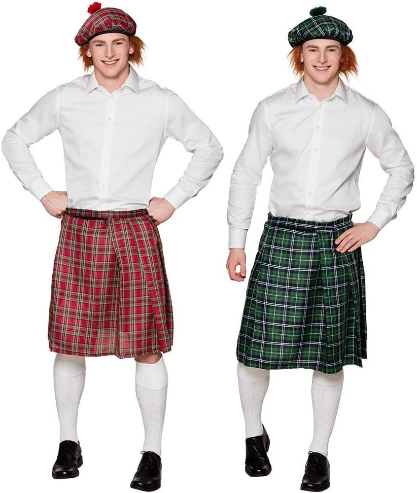 Schotse pet tartan | Beige ruit met strikaccessoire