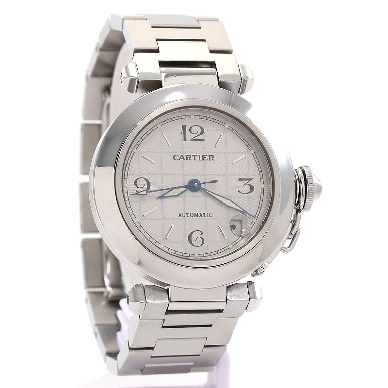 Cartier Pasha C W31023M7 Round Waterproof Watch Used