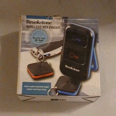 Brookstone Wireless Key Finder with Color-Coded Keychains and Compact Pager