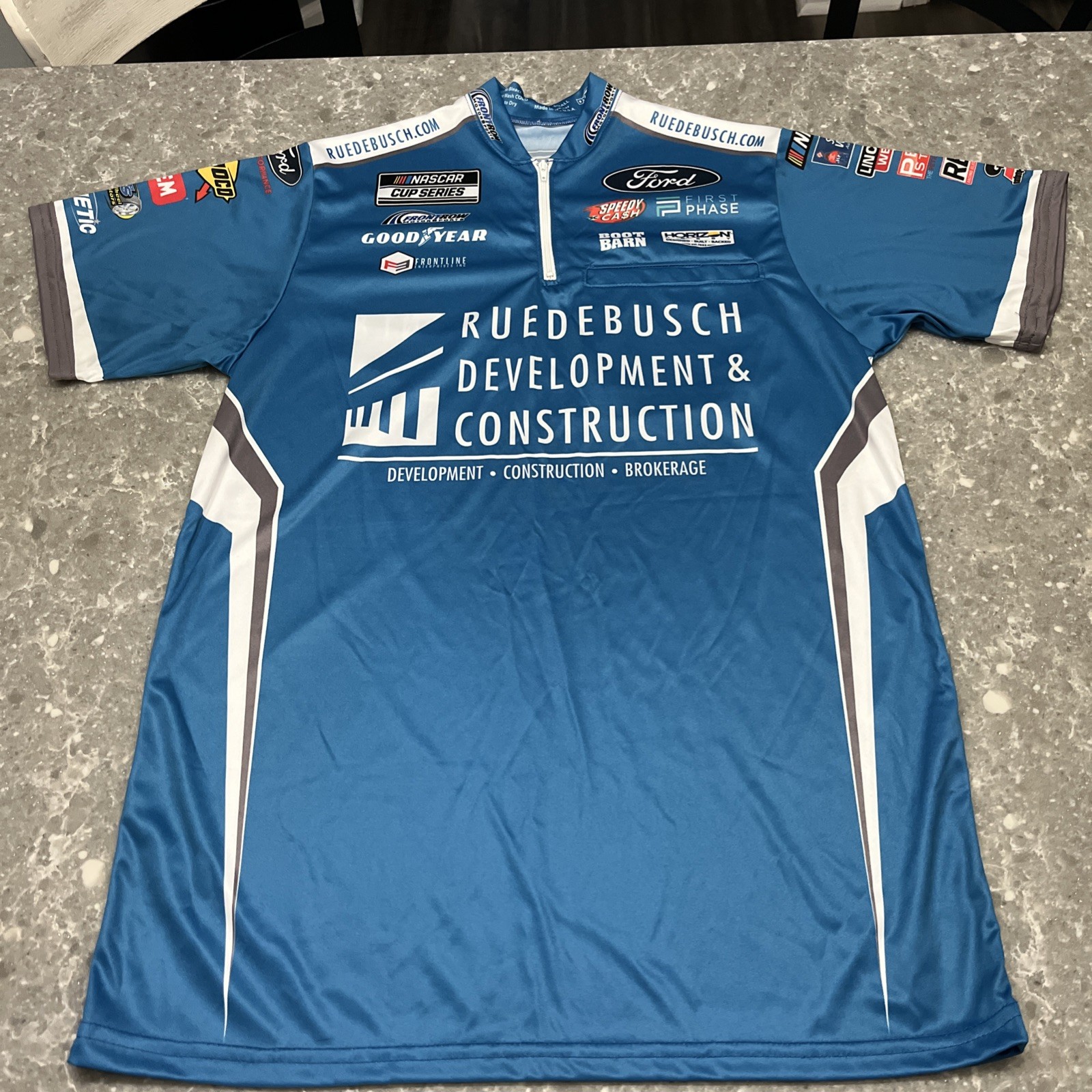 FILA Maglia Front Row Motorsports S Team Emessa Ford Crew NASCAR Ruedebusch