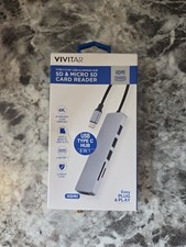 Vivitar Creator Series Aluminum USB Type C Hub - SD  Micro SD Card Reader