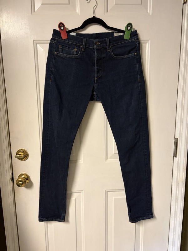 Rag & Bone Jeans Women's Size 33 Standard Issue Fit 1 Extra Slim Rinse Selvge