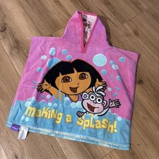 Dora the Explorer Toddler Hooded Poncho Pink Nickelodeon EUC