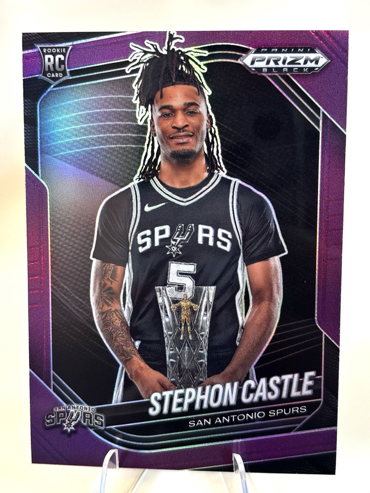 2024-25 Panini Prizm Black - Stephon Castle, Stephon Castle #96 Purple Prizm /99