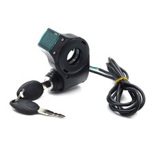 E-Bike Throttle Switch with Voltage Display Key Lock for Electric Motorcycle