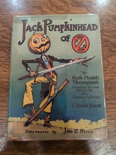 Vintage Hardover Jack Pumpkinhead Of Oz, By Ruth Plumly Thompson in Dust Jacket