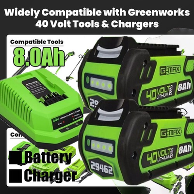 #ad #ad 40V 8.0Ah For Greenworks G MAX Lithium Battery 29472 29462 29252 20202or Charger $296.00