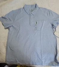 Mutual Weave Blue Polo Shirt Men's XL Cotton Blend