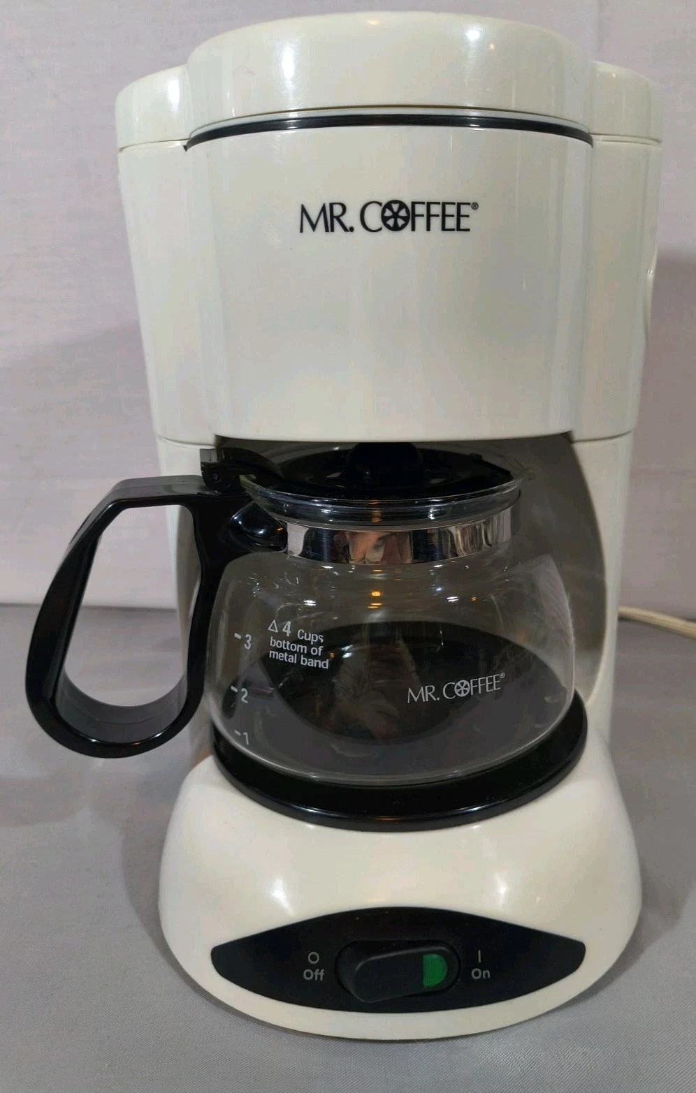 Mr. Coffee Four 4 Cup Coffee Maker White NL4 Tested Works EUC