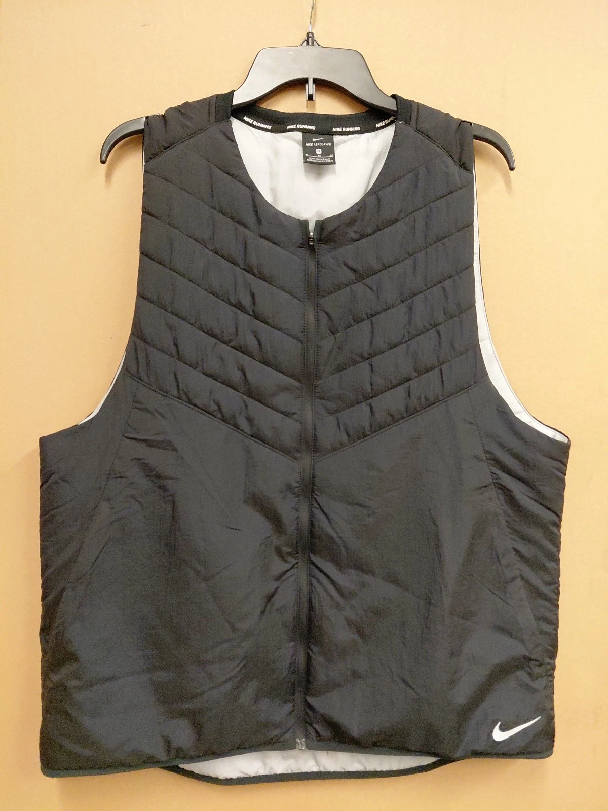 Nike AeroLayer Running Gilet Vest Mens XL Black Therma-FIT Bodywarmer Packable