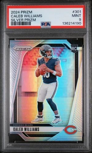 Caleb Williams 2024 Panini Prizm #301 Silver PSA 9