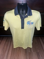 Lacoste Sport Polo Shirt Men's Miami Open Tennis Yellow Drip Ultra Dry Size XS