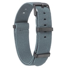 Elastic Nylon Watch Band 18mm Waterproof One Piece Watch Strap, Grey
