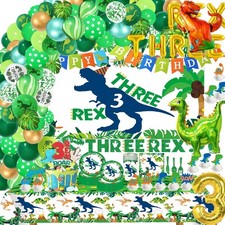 Three Dino Rex Birthday Party Decorations Dinosaur Birthday Party Supplies 3 ...
