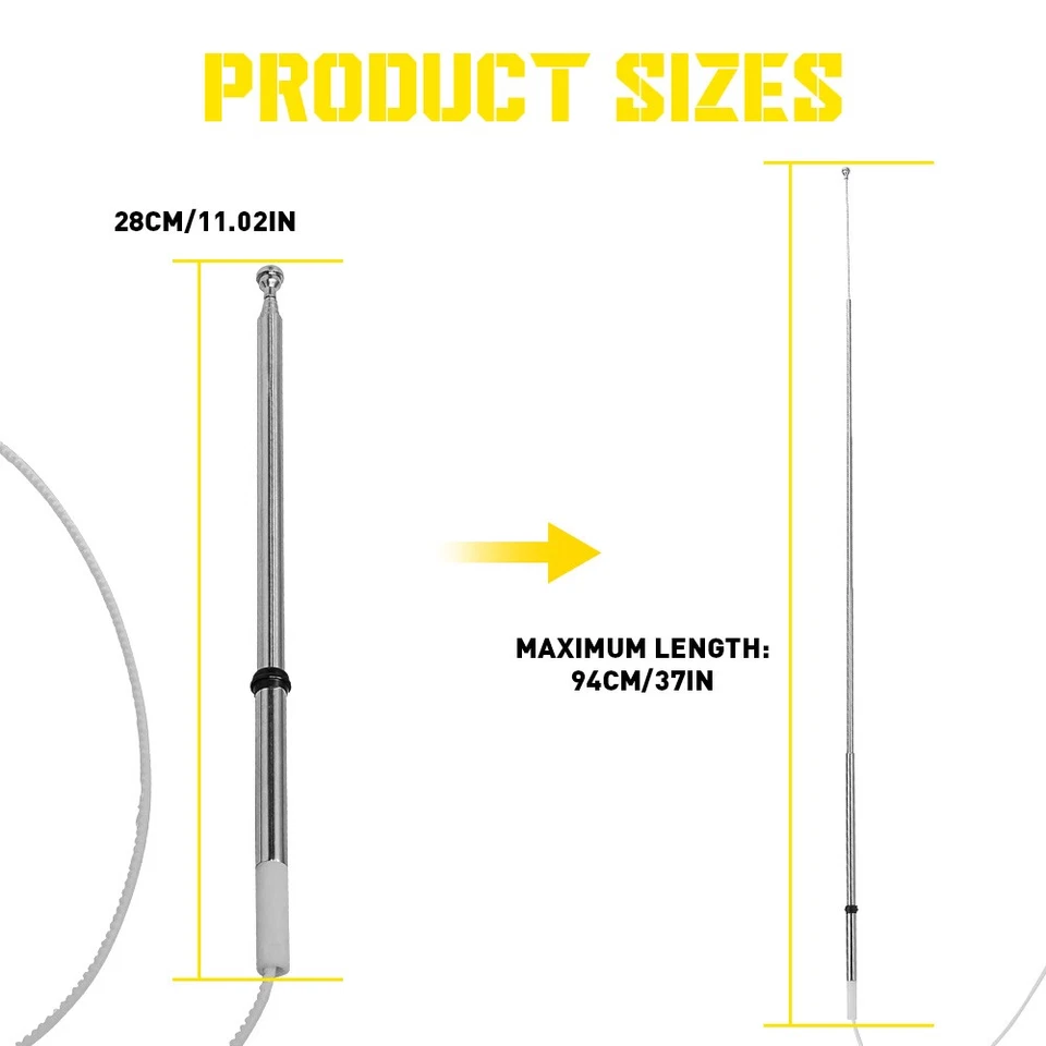 Power Aerial AM/FM Radio Antenna Mast Cable For 1998-2007 Toyota Land Cruiser - Image 4 of 4