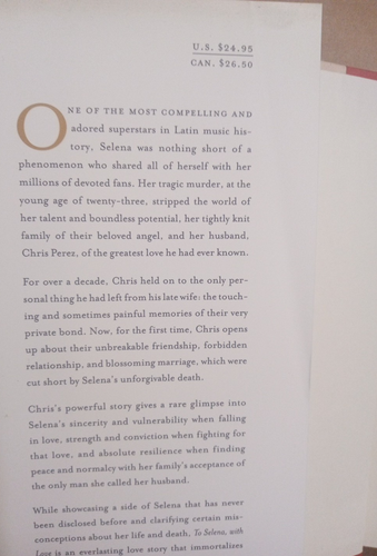 To Selena, with Love by Chris Perez- 2012 First Printing Hardcover - Picture 5 of 5