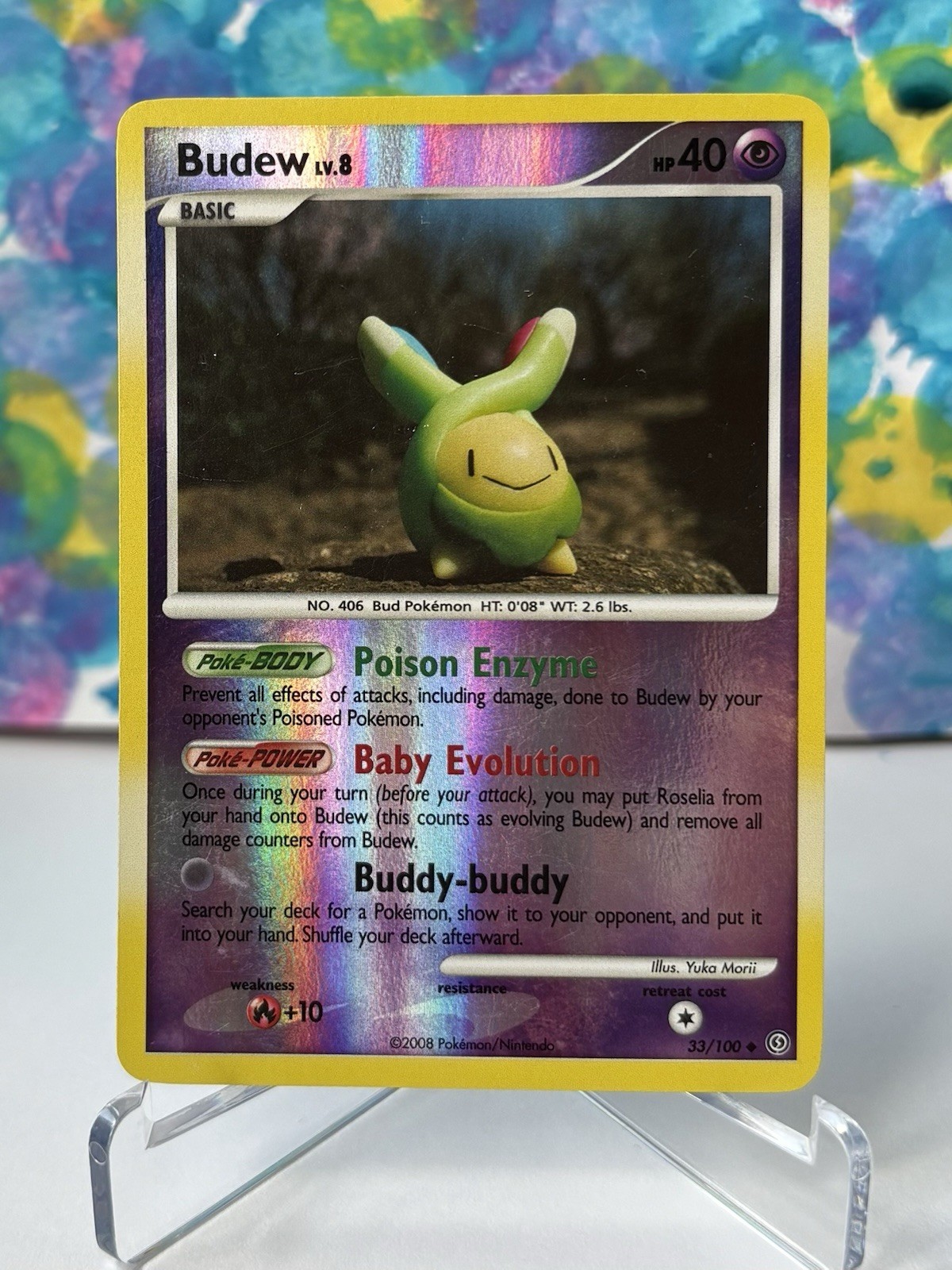 Pokémon TCG; Budew 33/100 - Stormfront Reverse Holo - MP