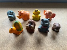 8 x VINTAGE RUBBER ANIMALS PENCIL SHARPENERS - FREE UK POSTAGE!!