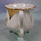 Vintage Small Ornate Footed Demitasse Gold Flower Motif Green Ladies Cup — photo 2
