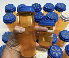 Mix Lot 20 Large Empty Pill bottles 5   2.75  Tall Unclean  Sticker Residue
