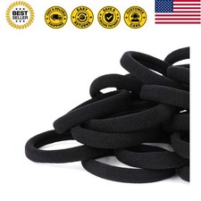50PCS Hair Ties for Women, Cotton Seamless Hair Bands, Elastic Ponytail Holde...