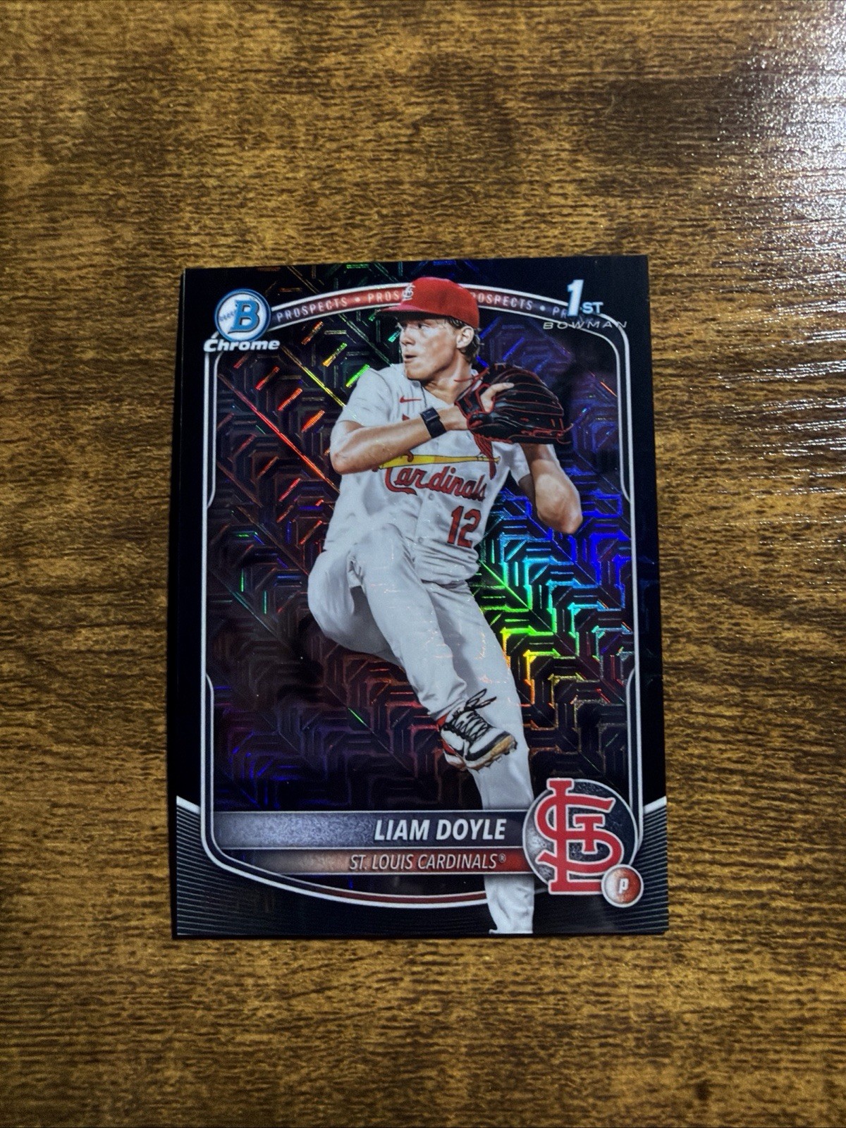 2025 Bowman Draft #BDC-12 Liam Doyle Chrome Black Mega Box Refractor #/10