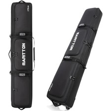 Double Rolling , Padded Ski Bag for Air Travel to Hold 2 Pairs of Skis up to ...