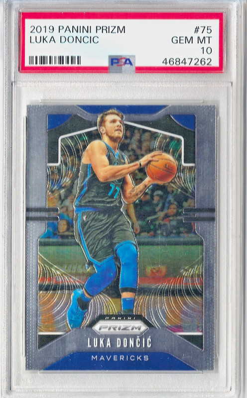 Luka Doncic 2019 Panini Prizm base 2 yeard #75 PSA 10