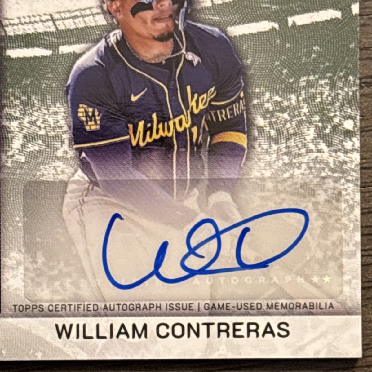 Topps 2025 Museum William Contreras Brewers Momentous Jumbo Patch