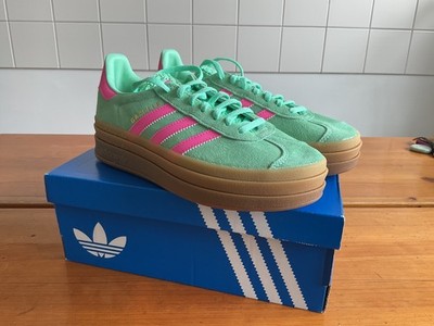 Adidas Gazelle bold, Größe 38, mintgrün mit pinken Streifen, Neu und ungetragen