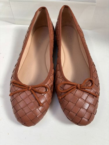 HOBBS ballerina shoes pumps 5 38 ballet brown leather comfort flats PRIOR - Picture 10 of 17