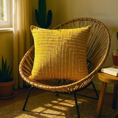 Authentic Bogolan Fani Pillow Cover   African Mudcloth Cushion for Sofa or Bed