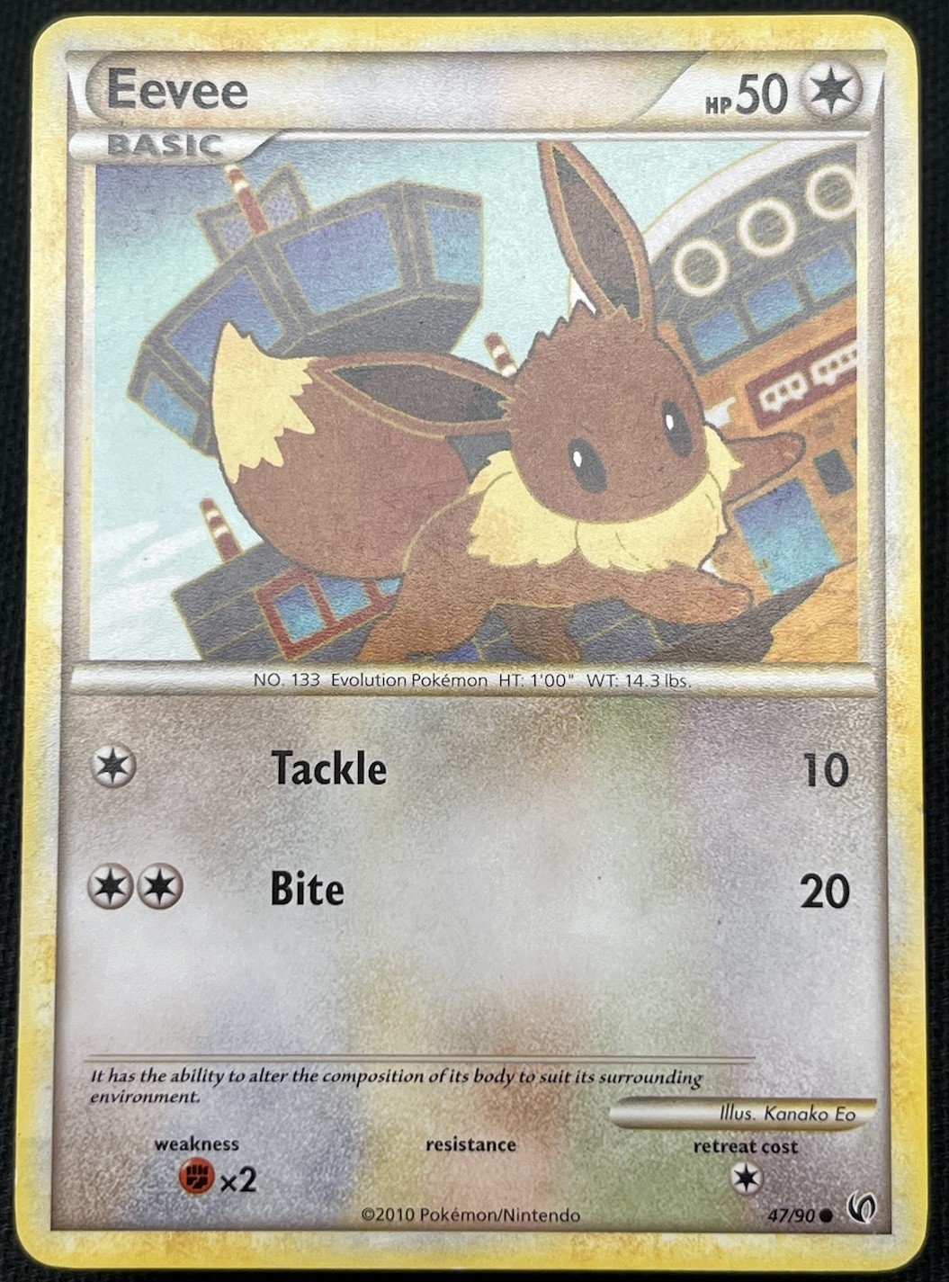 Pokemon TCG Eevee 47/90 Undaunted 2010 Regular Common LP