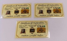 3 X Lingotto in oro 24k 999 pure fine gold in blister originale bullion lamina