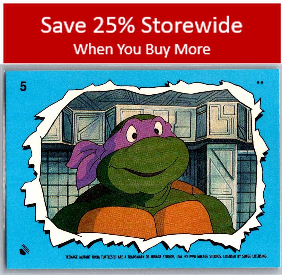 1989 Topps Teenage Mutant Ninja Turtles #5 Donatello Stickers (Series Two)