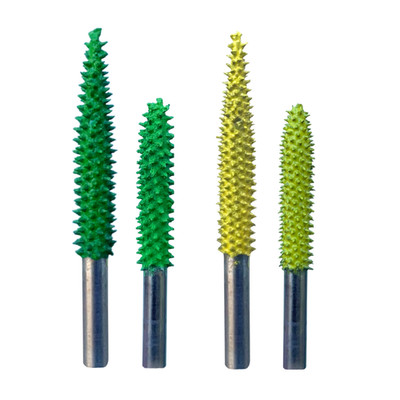 Saburrtooth Carbide Dünner Kegel Ø4mm   3,2mm   Power Carving Dremel Holzfräser