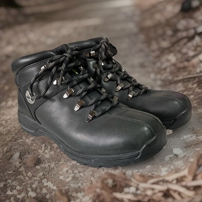 Timberland Black Leather Split Rock Outdoor Hiking Boots Soft toe, Mens Size 9 M