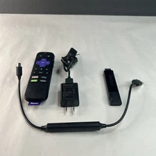 Roku Streaming Stick 4K (Model 3810X) w/ Voice Remote, Wifi Extender & Power