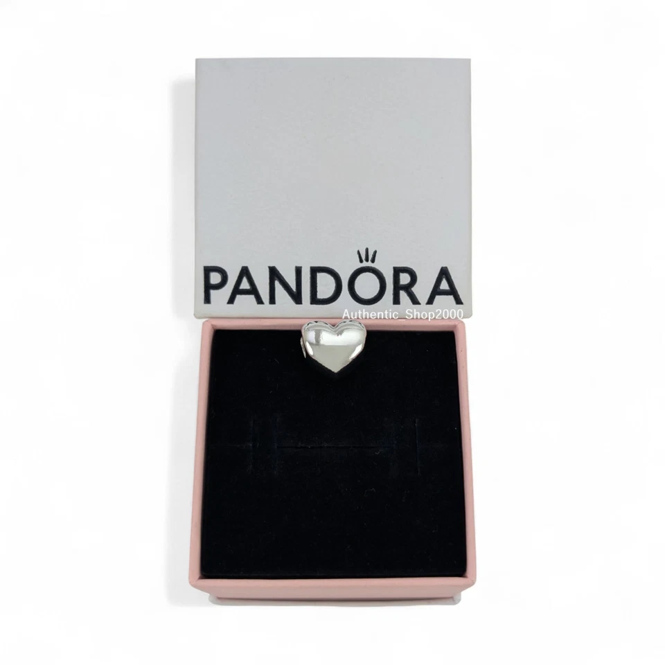 NOVO 100% Autêntico PANDORA 925 Ale Berloque de Coração de Pedra Branca Gravável 794161C06 - Imagem 3 de 4