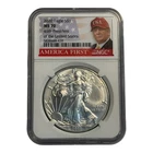 2020 $1 SILVER AMERICAN EAGLE NGC MS-70 1 OZ COIN TRUMP America First  14B