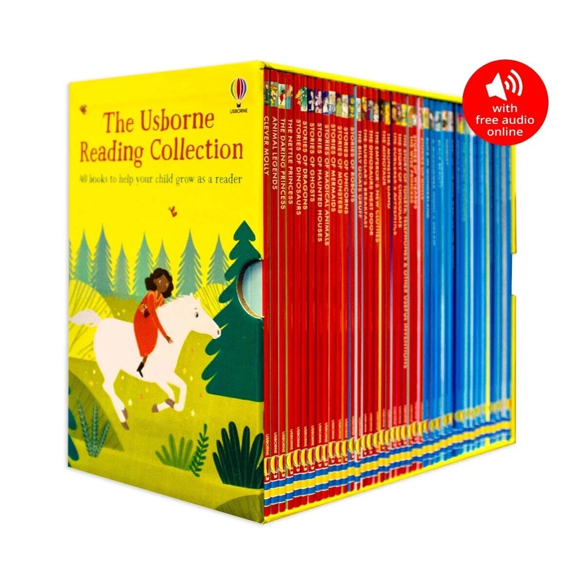 Usborne Reading 40 Books Collection Set Series 1 and 2 Billy Goats Gruff,Monster