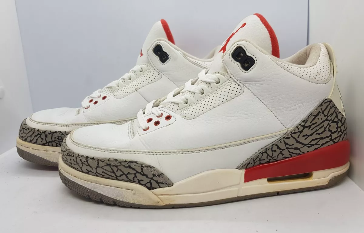 Geheugen Groen Gewoon Nike Air Jordan Men Retro 3 Katrina Hall Of Fame Red White 136064-116 Size  8 | eBay